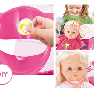 عروسک وارم بیبی Warm Baby RT05078-1 مدل آرایشگاهی پرتی هیر ارتفاع 42 سانتی متر-اسباب بازی